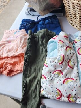 Girls 12 Mo Bundle Vest Pants 2 Shorts Top